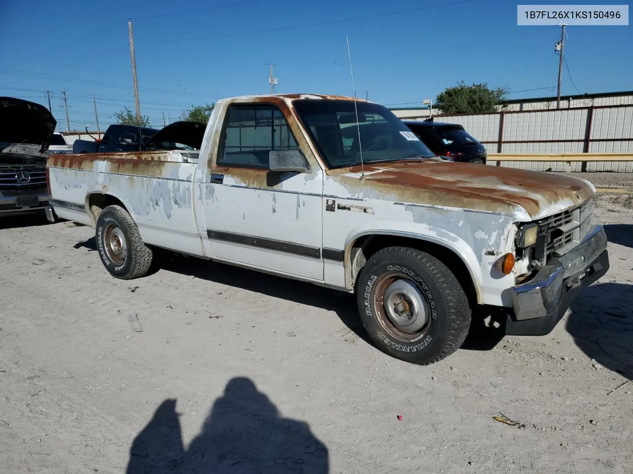 1989 Dodge Dakota VIN: 1B7FL26X1KS150496 Lot: 79418814