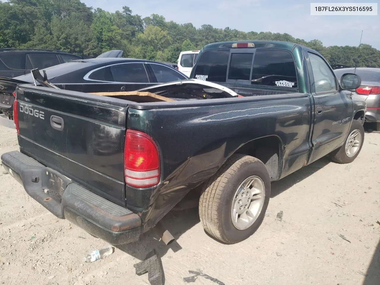 1B7FL26X3YS516595 2000 Dodge Dakota