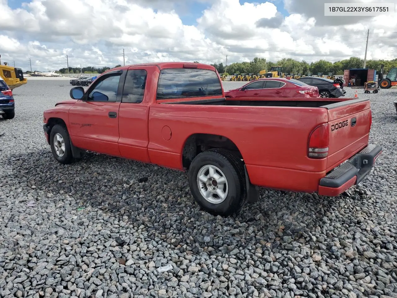 1B7GL22X3YS617551 2000 Dodge Dakota