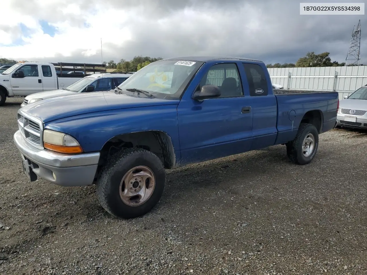 1B7GG22X5YS534398 2000 Dodge Dakota