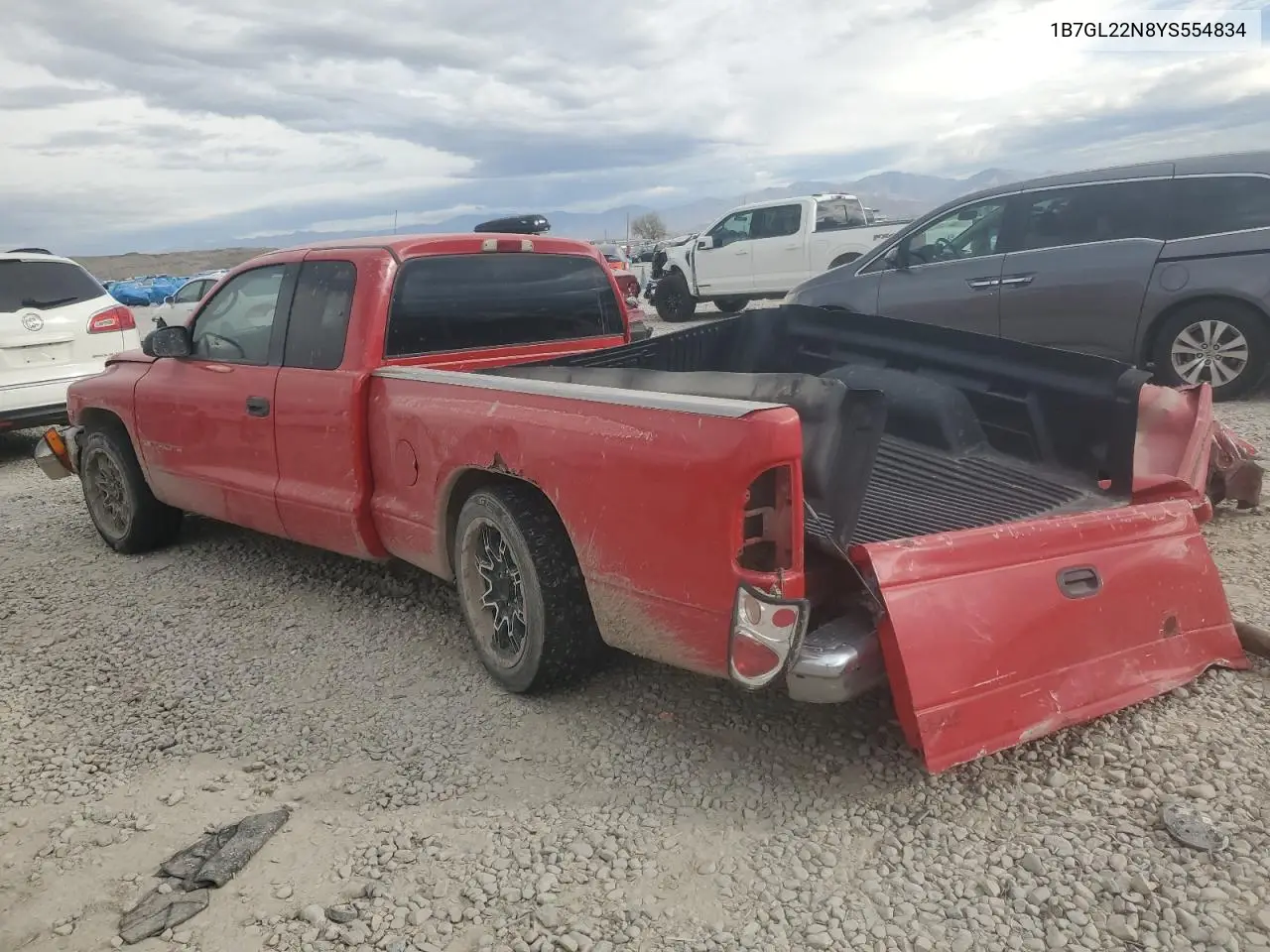 1B7GL22N8YS554834 2000 Dodge Dakota