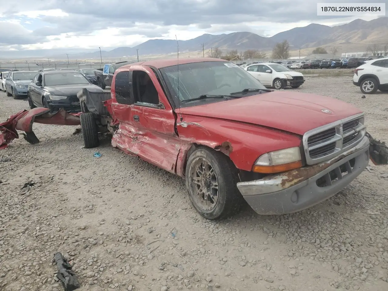 1B7GL22N8YS554834 2000 Dodge Dakota