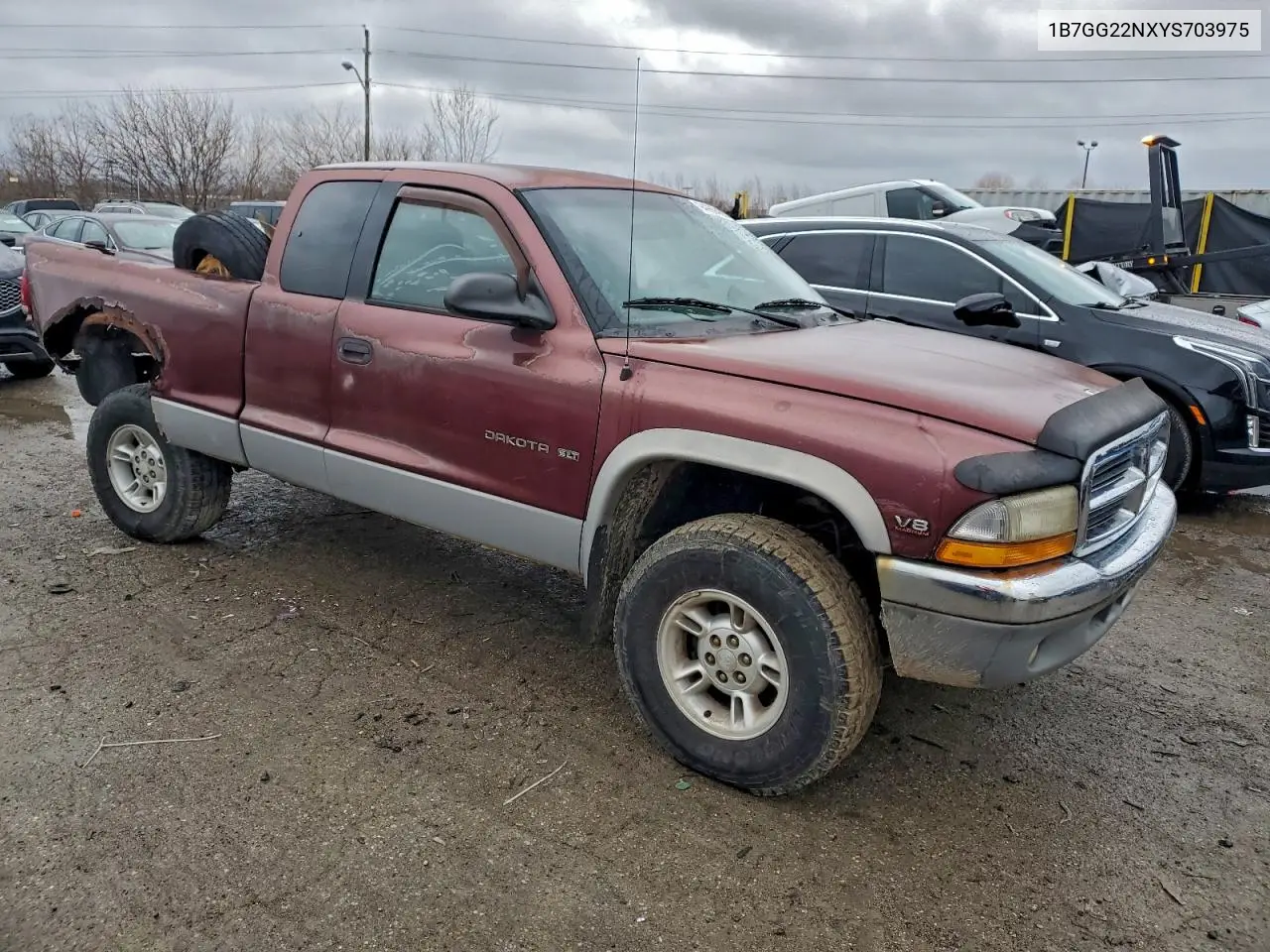 1B7GG22NXYS703975 2000 Dodge Dakota