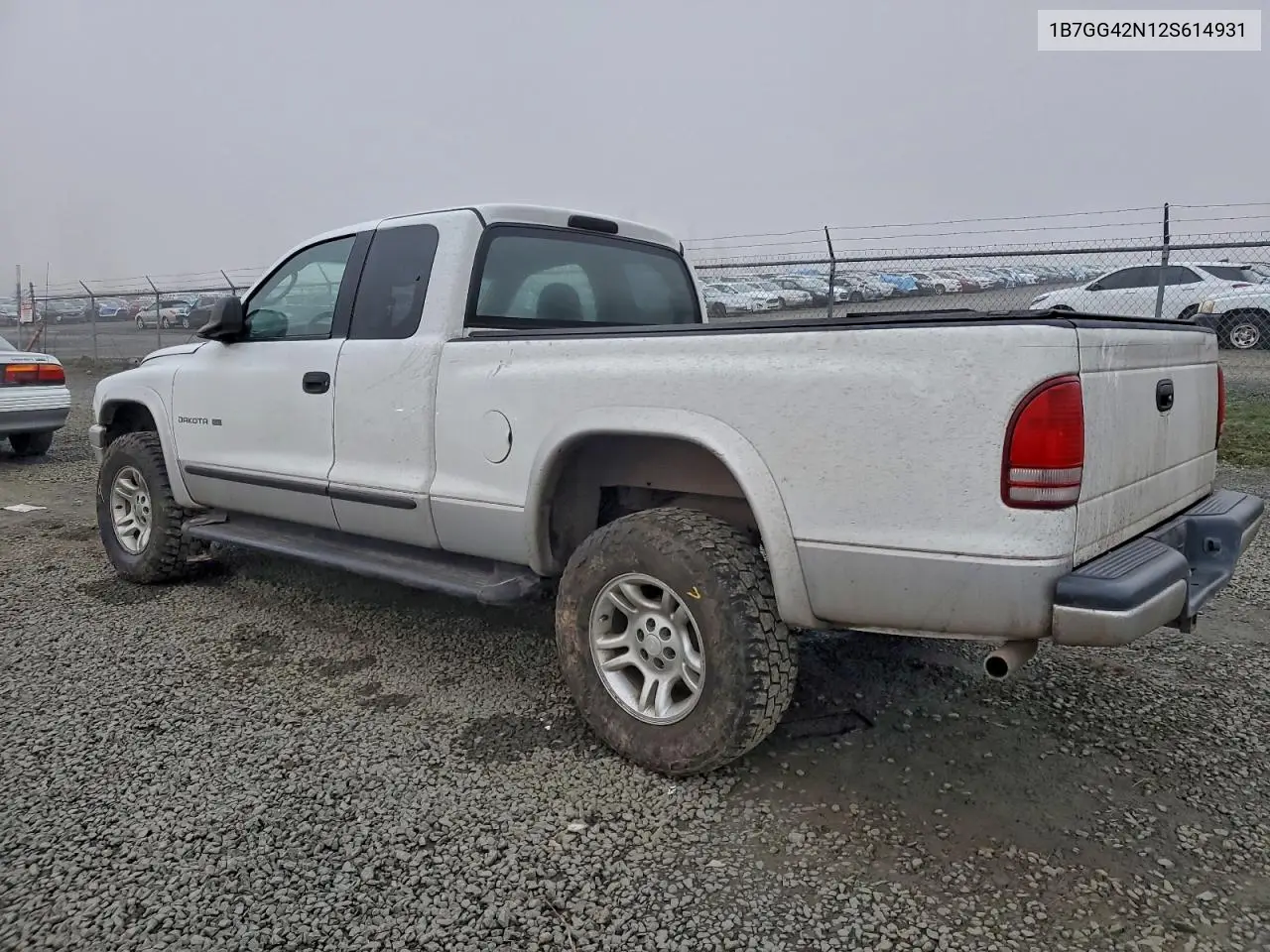 2002 Dodge Dakota Slt VIN: 1B7GG42N12S614931 Lot: 72992145