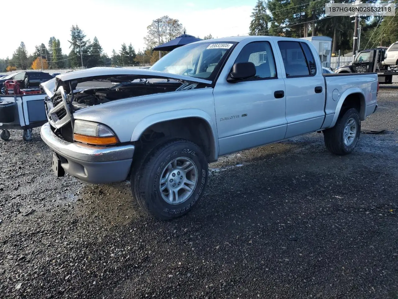 1B7HG48N02S532118 2002 Dodge Dakota Quad Slt