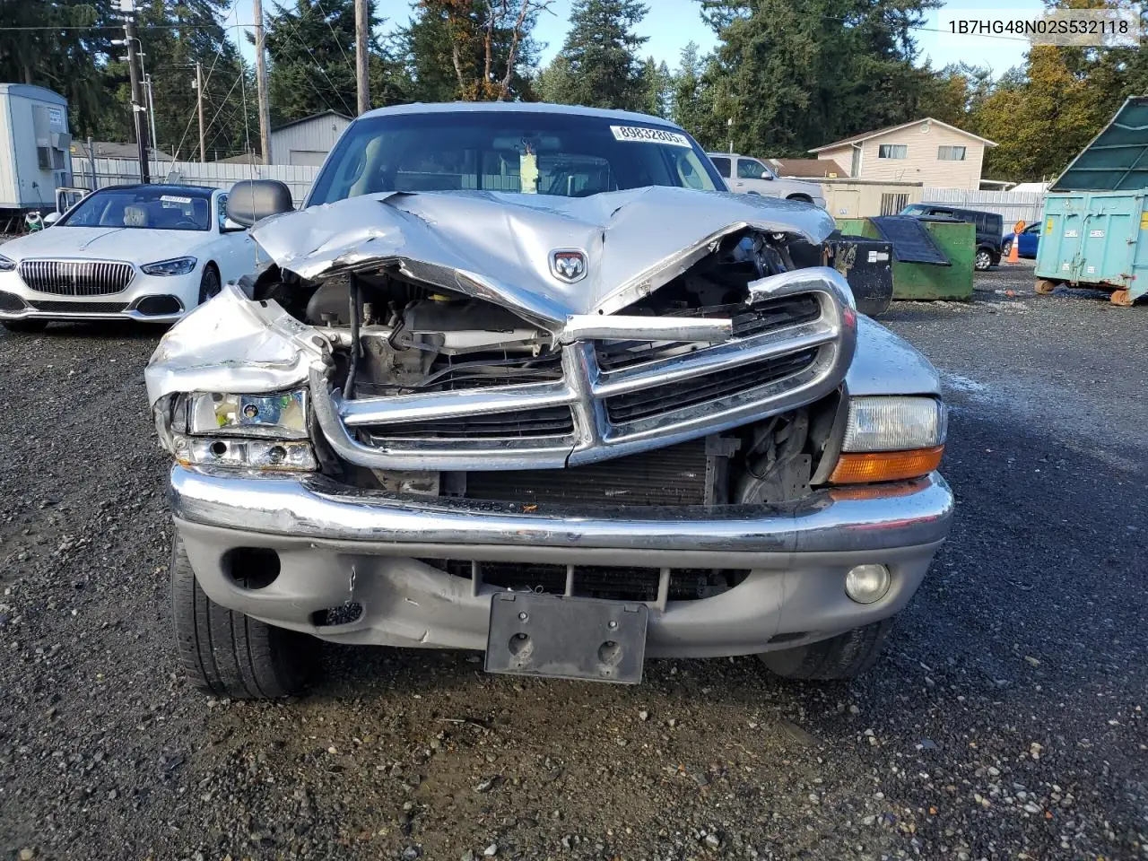 1B7HG48N02S532118 2002 Dodge Dakota Quad Slt