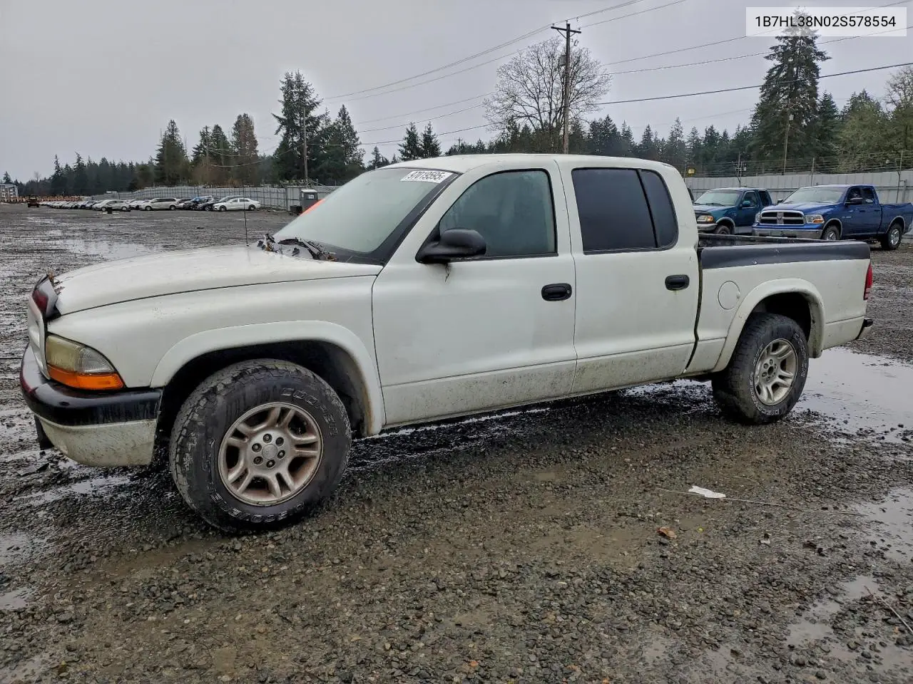 1B7HL38N02S578554 2002 Dodge Dakota Quad Sport