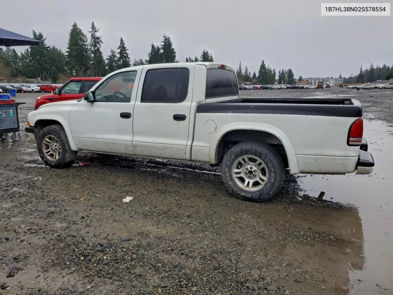 1B7HL38N02S578554 2002 Dodge Dakota Quad Sport