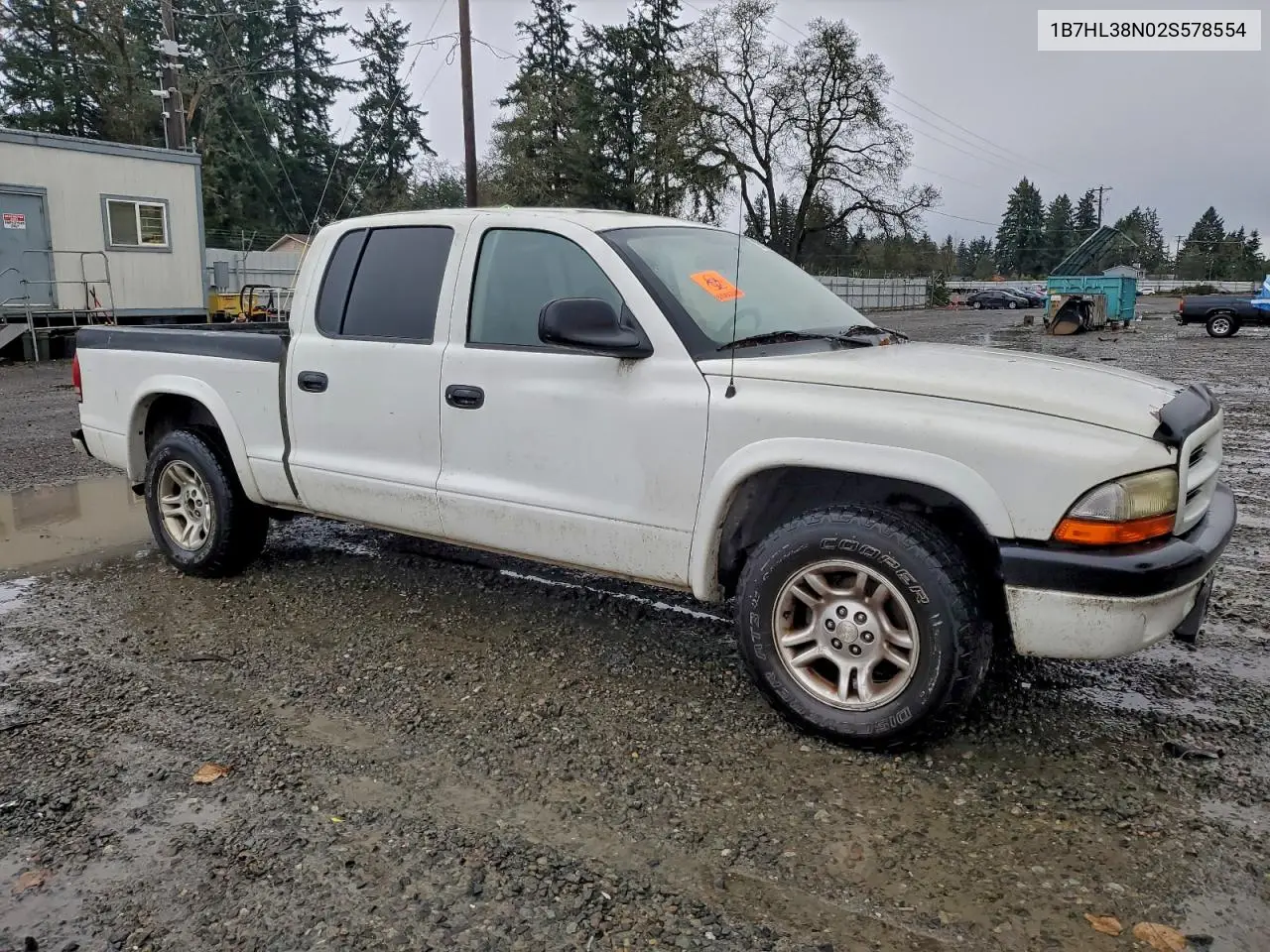 1B7HL38N02S578554 2002 Dodge Dakota Quad Sport