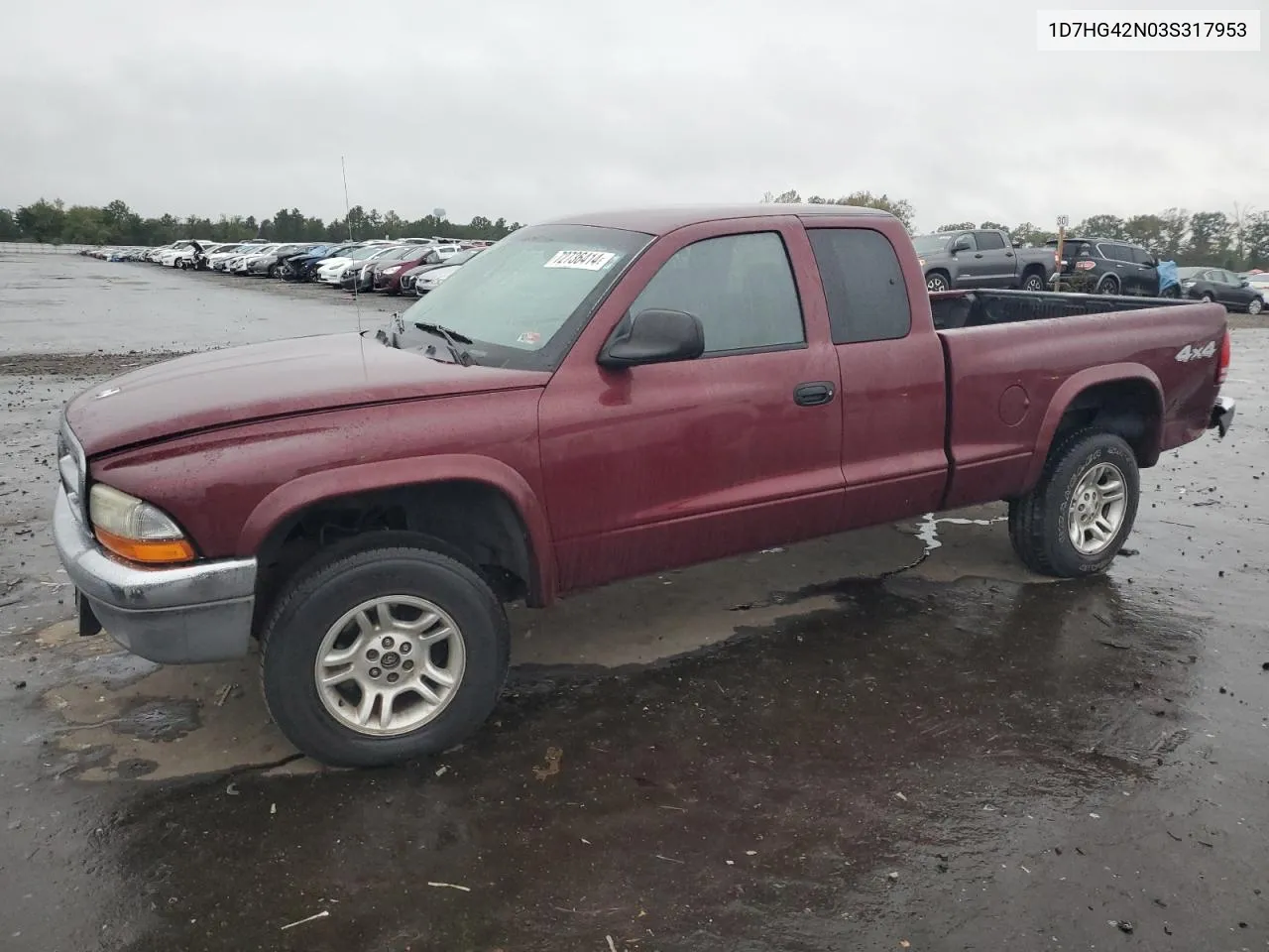 1D7HG42N03S317953 2003 Dodge Dakota Slt