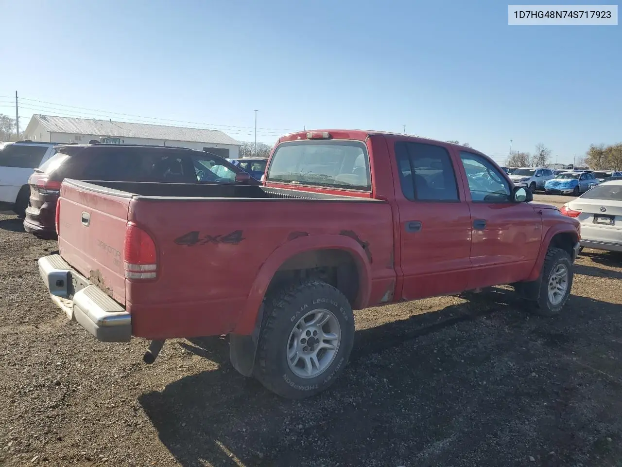 1D7HG48N74S717923 2004 Dodge Dakota Quad Slt