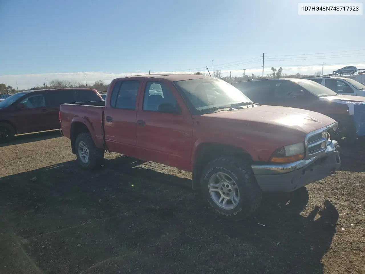 1D7HG48N74S717923 2004 Dodge Dakota Quad Slt