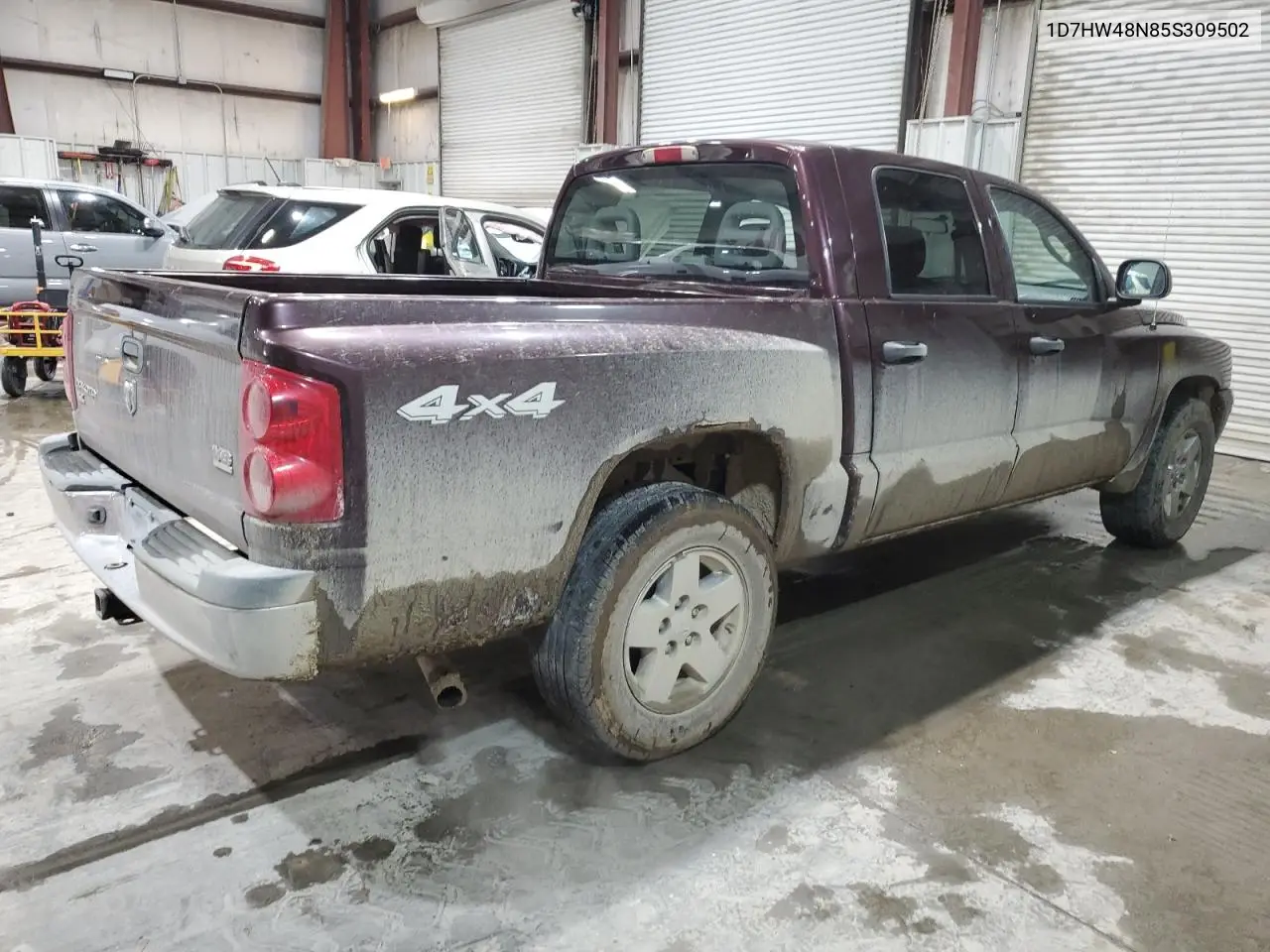 2005 Dodge Dakota Quad Slt VIN: 1D7HW48N85S309502 Lot: 44729525