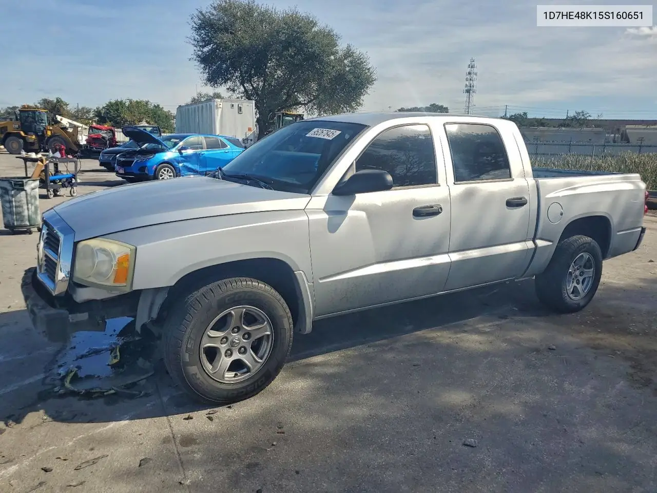 1D7HE48K15S160651 2005 Dodge Dakota Quad Slt