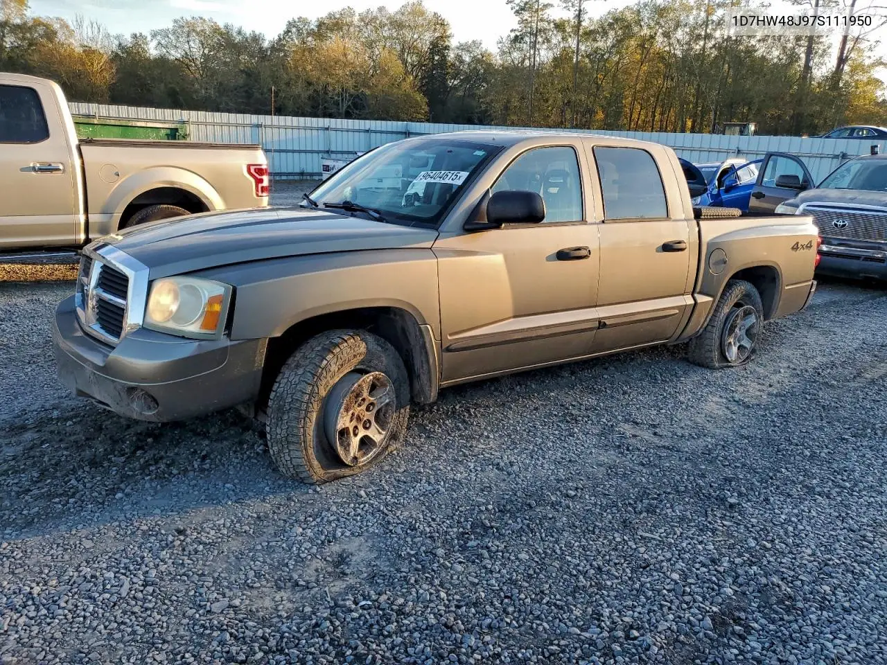 1D7HW48J97S111950 2007 Dodge Dakota Quad Slt