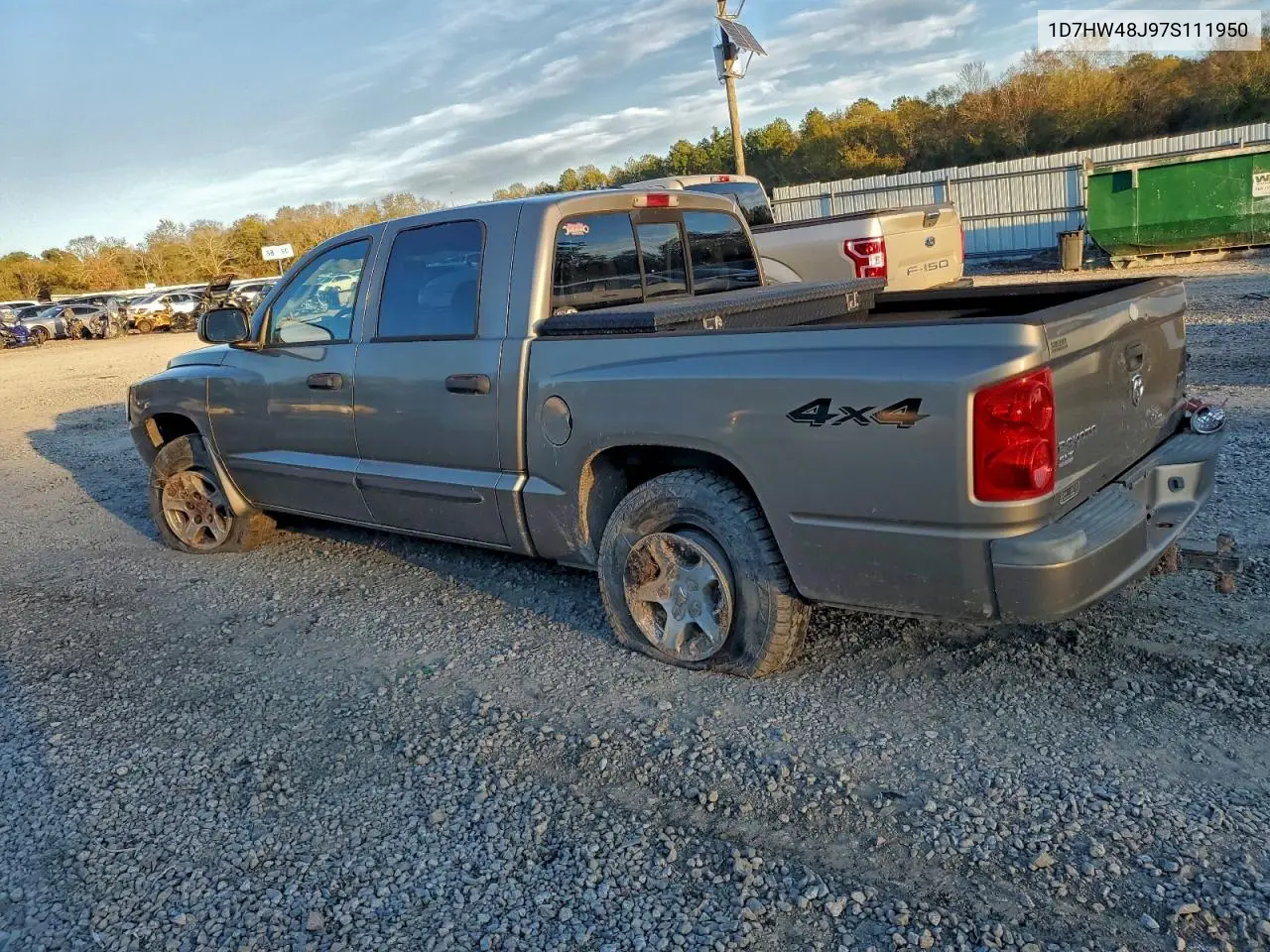 1D7HW48J97S111950 2007 Dodge Dakota Quad Slt
