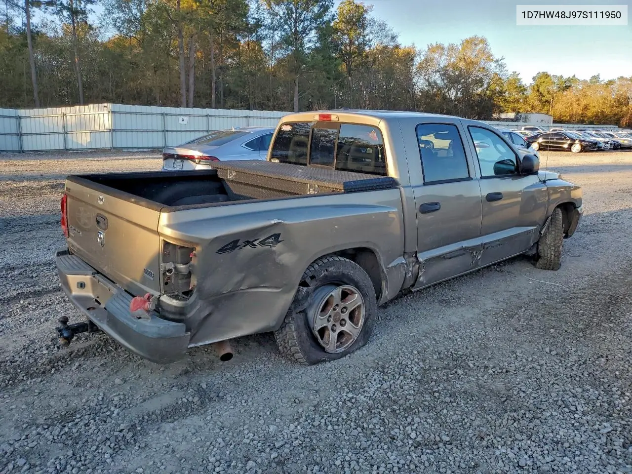 1D7HW48J97S111950 2007 Dodge Dakota Quad Slt