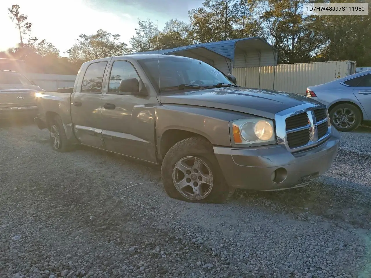 1D7HW48J97S111950 2007 Dodge Dakota Quad Slt
