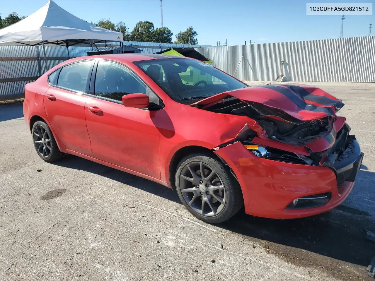1C3CDFFA5GD821512 2016 Dodge Dart Sxt Sport