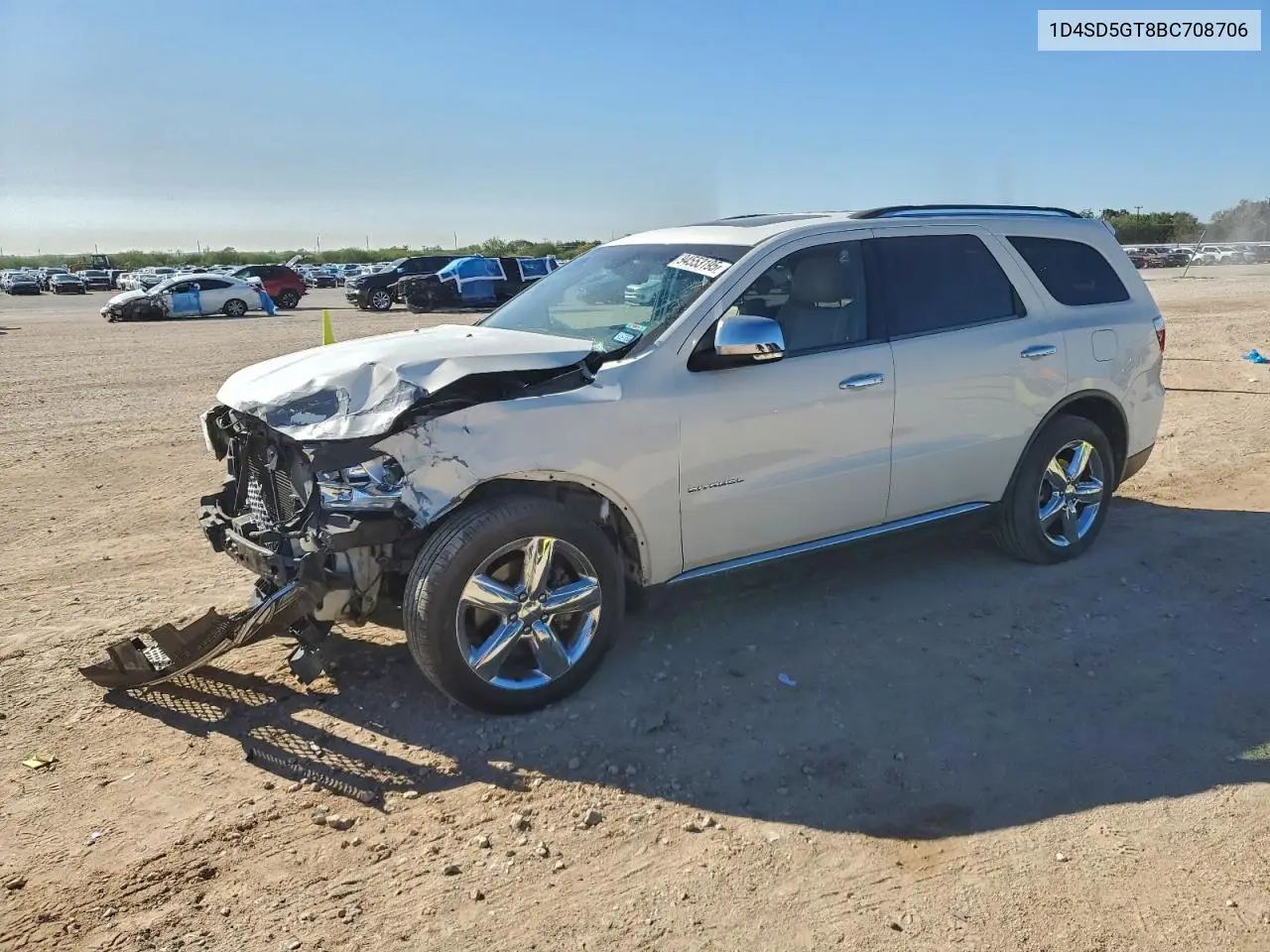 1D4SD5GT8BC708706 2011 Dodge Durango Citadel