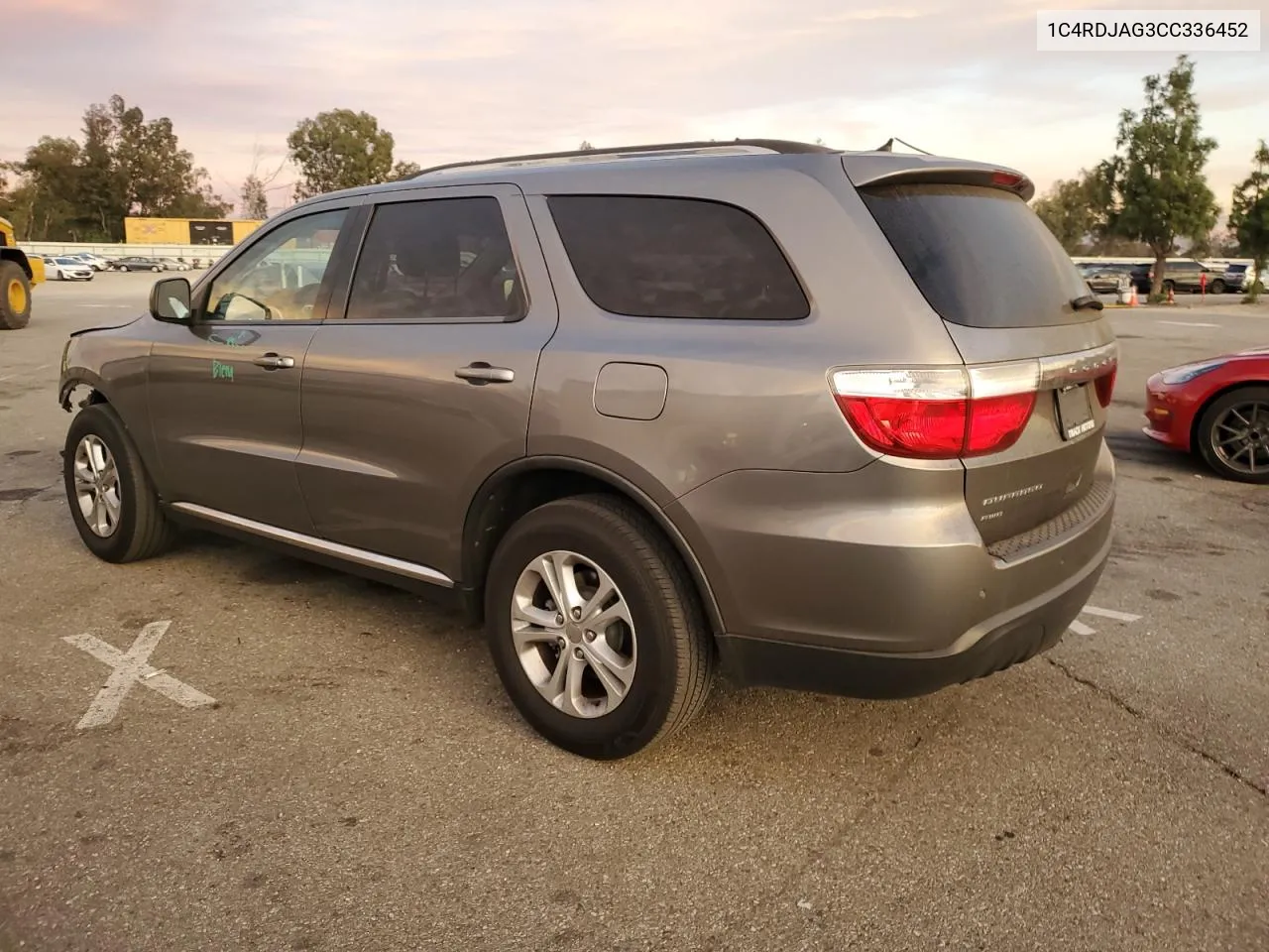 2012 Dodge Durango Sxt VIN: 1C4RDJAG3CC336452 Lot: 82330514