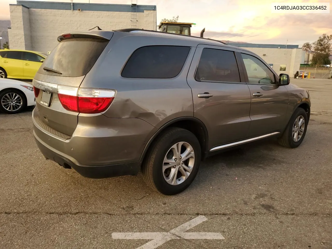 2012 Dodge Durango Sxt VIN: 1C4RDJAG3CC336452 Lot: 82330514