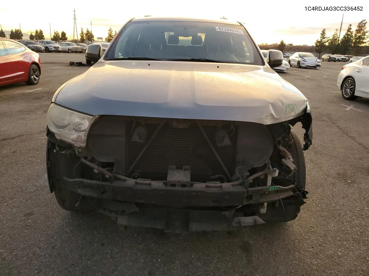 2012 Dodge Durango Sxt VIN: 1C4RDJAG3CC336452 Lot: 82330514