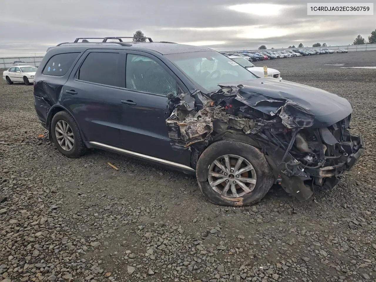 1C4RDJAG2EC360759 2014 Dodge Durango Sxt