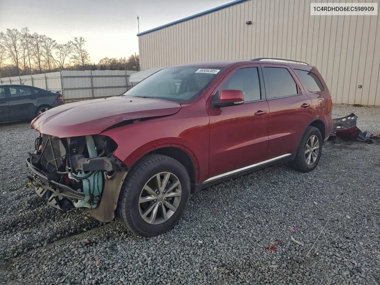 1C4RDHDG6EC598909 2014 Dodge Durango Limited