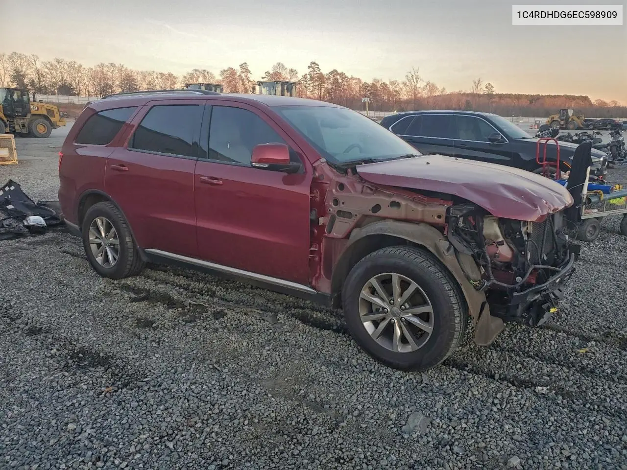 1C4RDHDG6EC598909 2014 Dodge Durango Limited