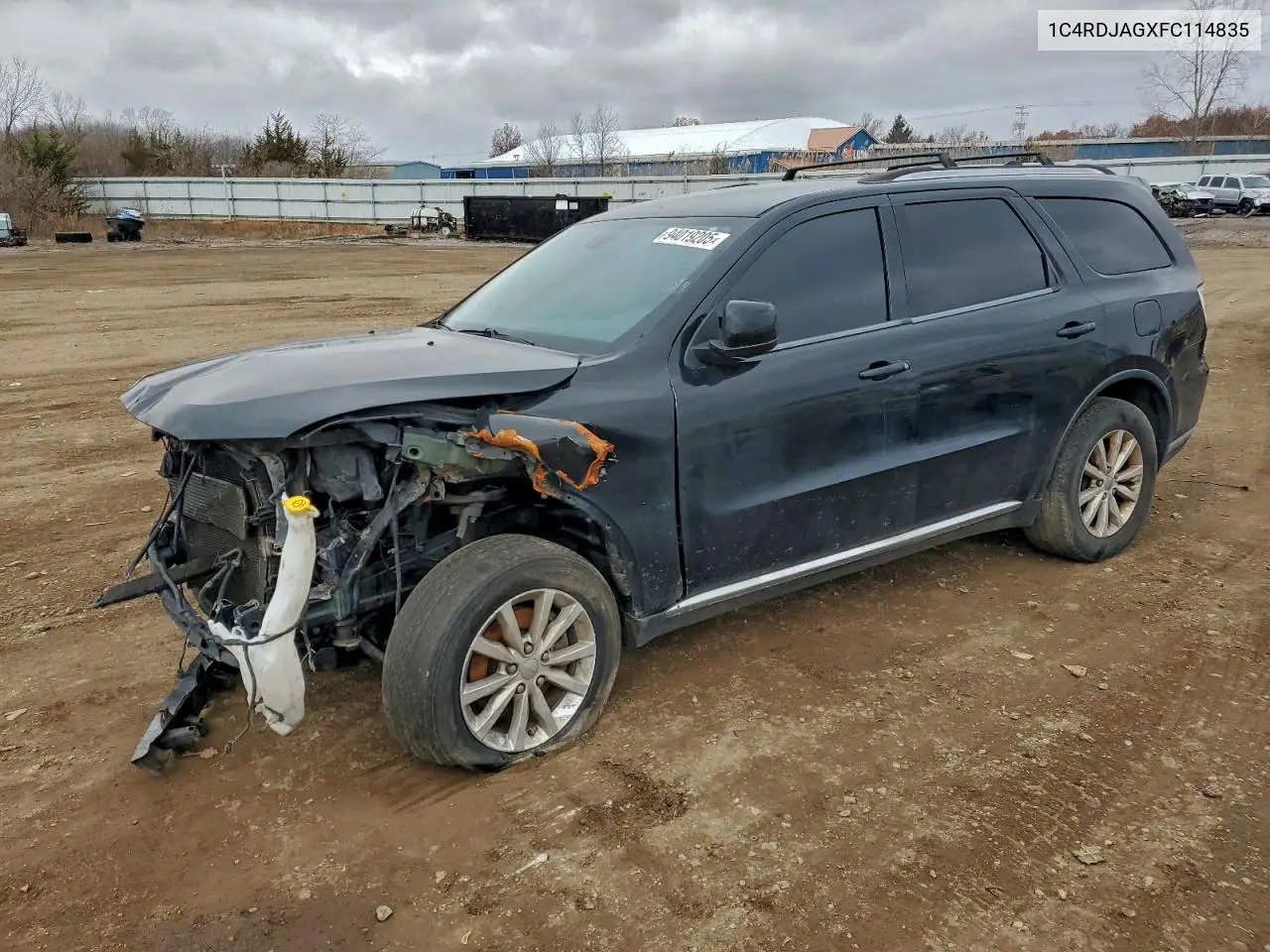 1C4RDJAGXFC114835 2015 Dodge Durango Sxt