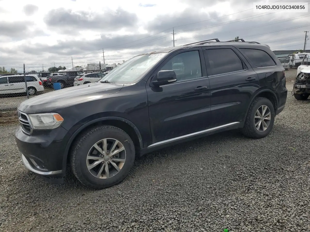 2016 Dodge Durango Limited VIN: 1C4RDJDG1GC340856 Lot: 57787625