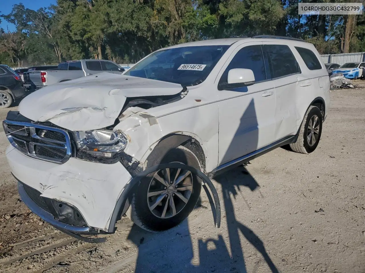 1C4RDHDG3GC432799 2016 Dodge Durango Limited
