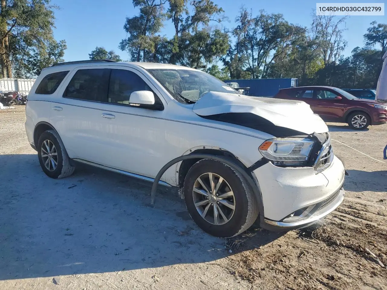 1C4RDHDG3GC432799 2016 Dodge Durango Limited