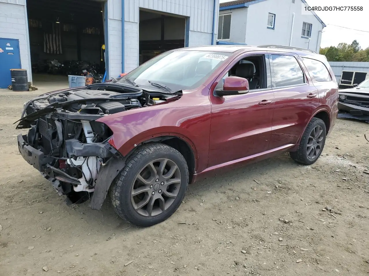 1C4RDJDG7HC775558 2017 Dodge Durango Gt Awd