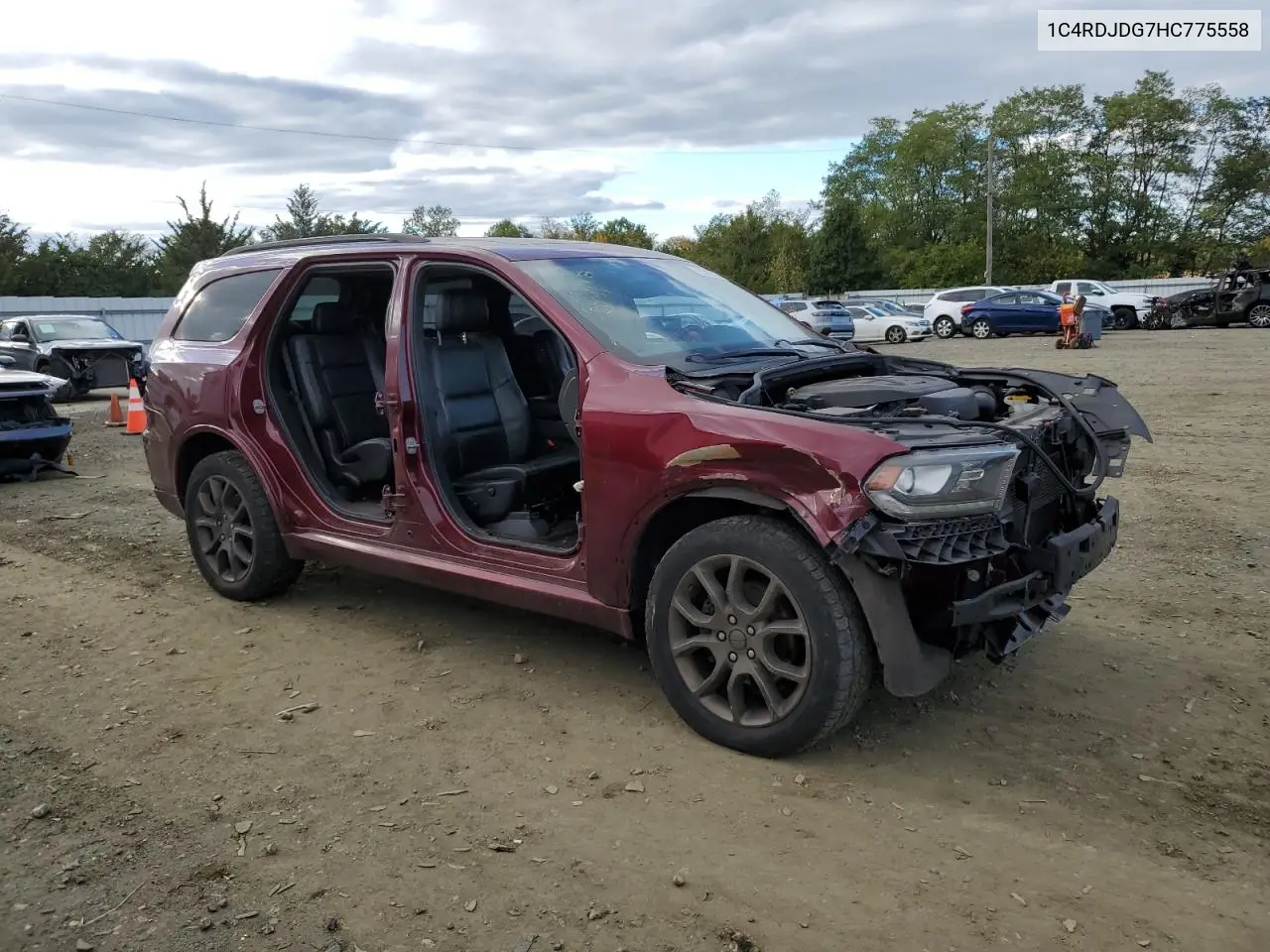 1C4RDJDG7HC775558 2017 Dodge Durango Gt Awd