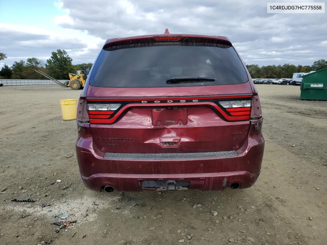 1C4RDJDG7HC775558 2017 Dodge Durango Gt Awd