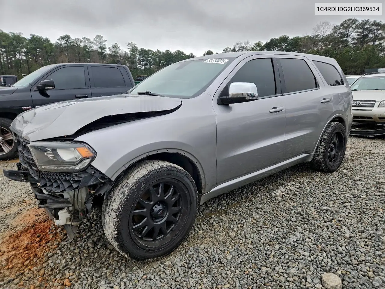 1C4RDHDG2HC869534 2017 Dodge Durango Gt