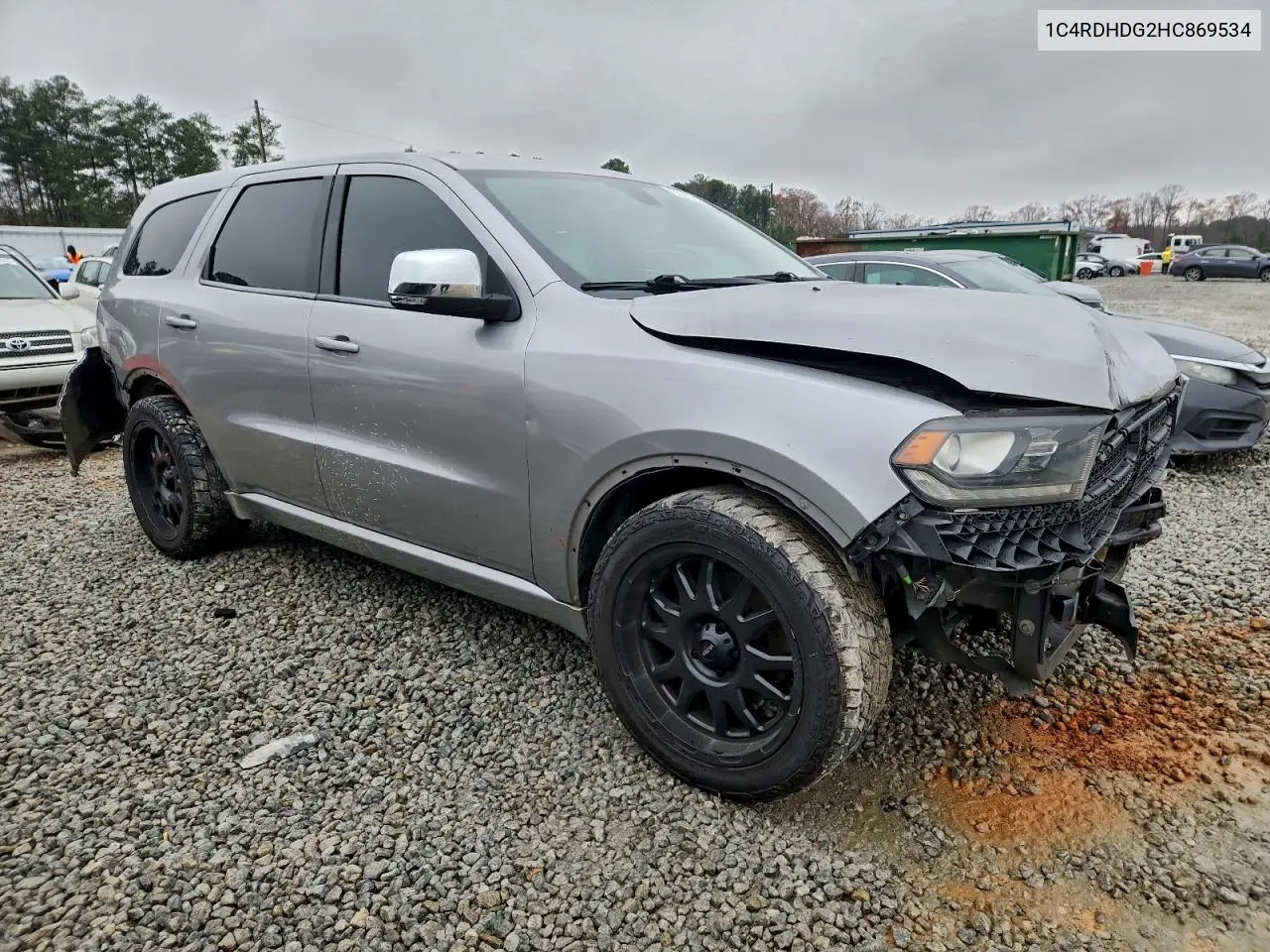 1C4RDHDG2HC869534 2017 Dodge Durango Gt