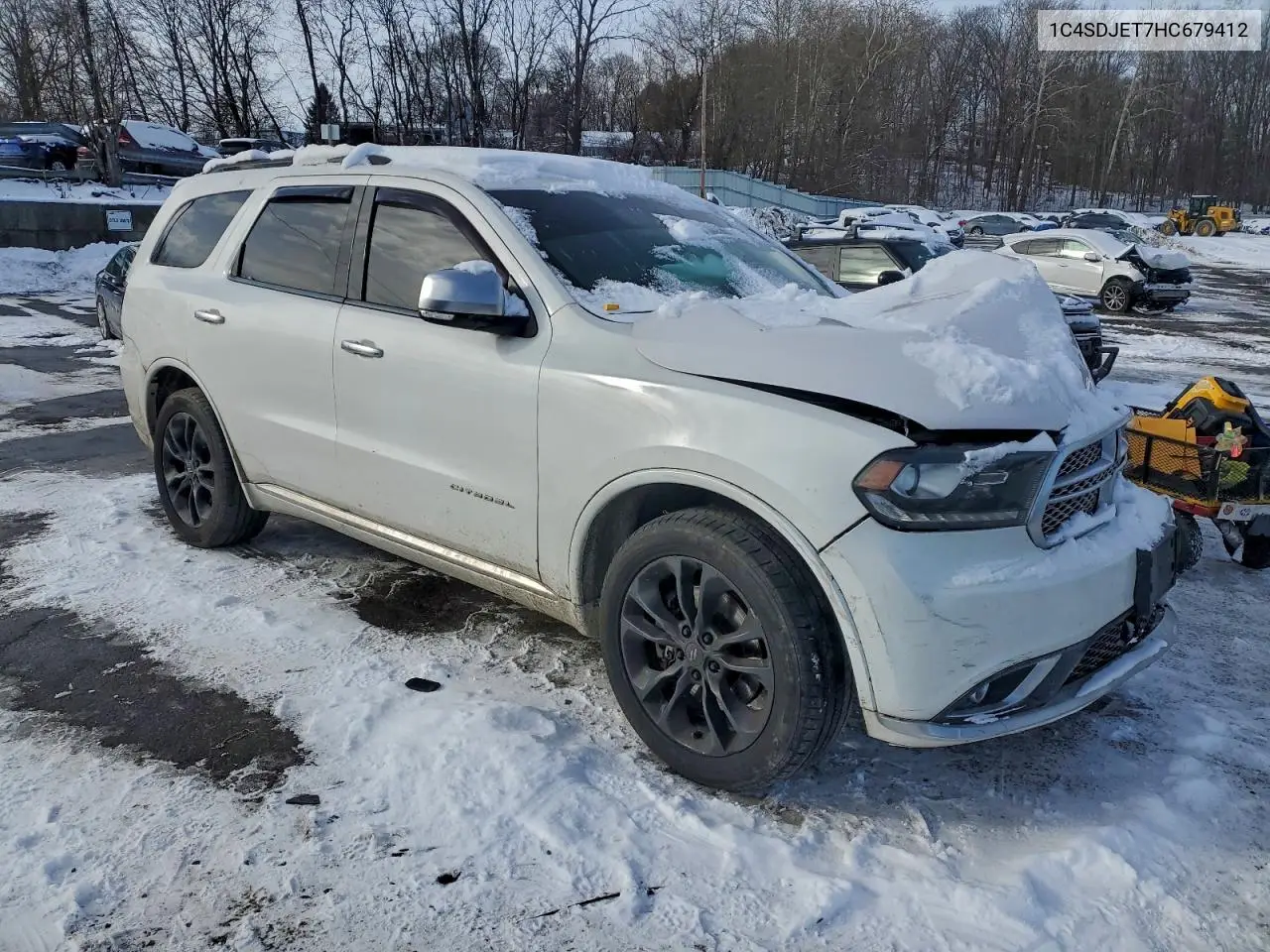1C4SDJET7HC679412 2017 Dodge Durango Citadel