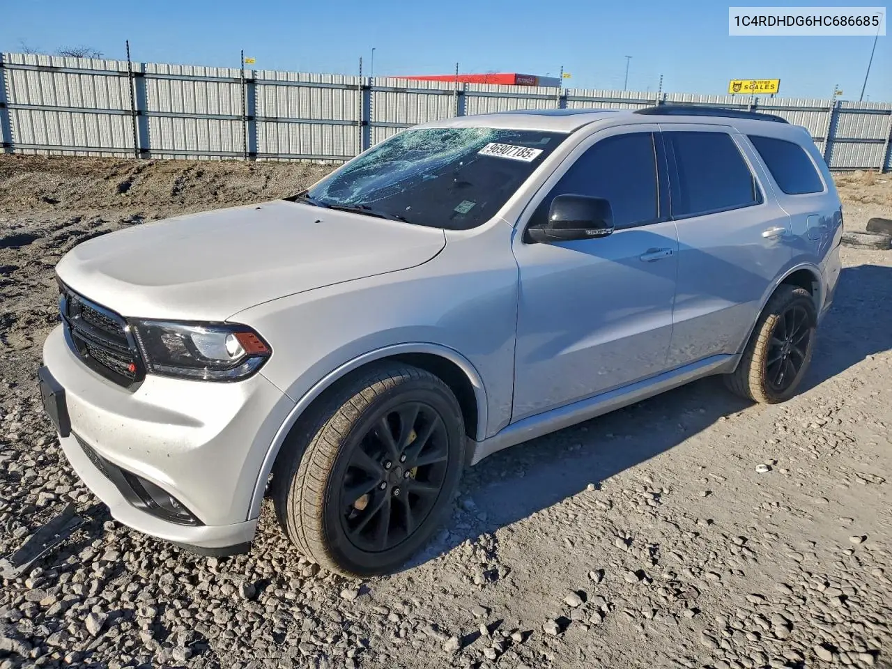 1C4RDHDG6HC686685 2017 Dodge Durango Gt