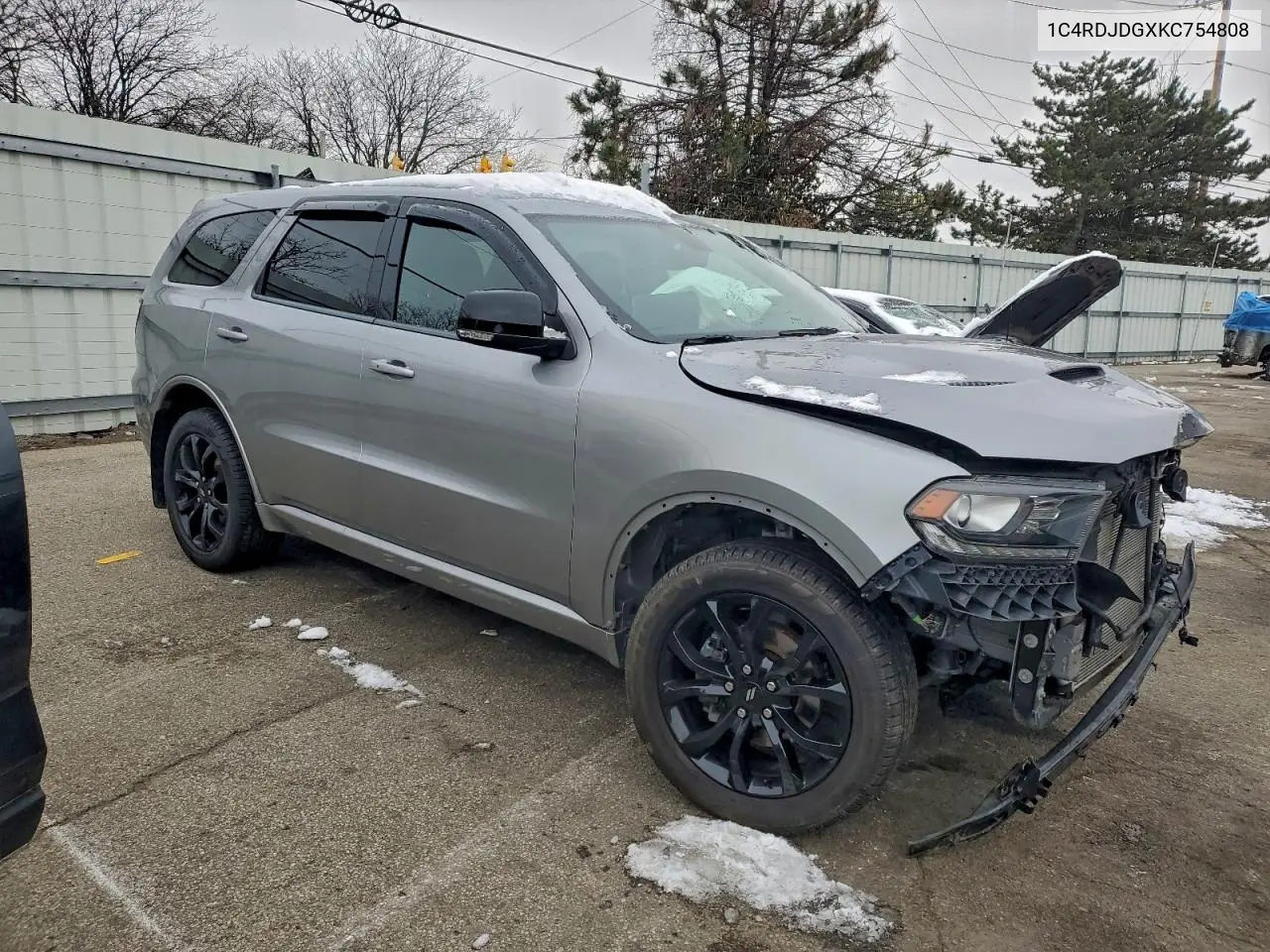1C4RDJDGXKC754808 2019 Dodge Durango Gt