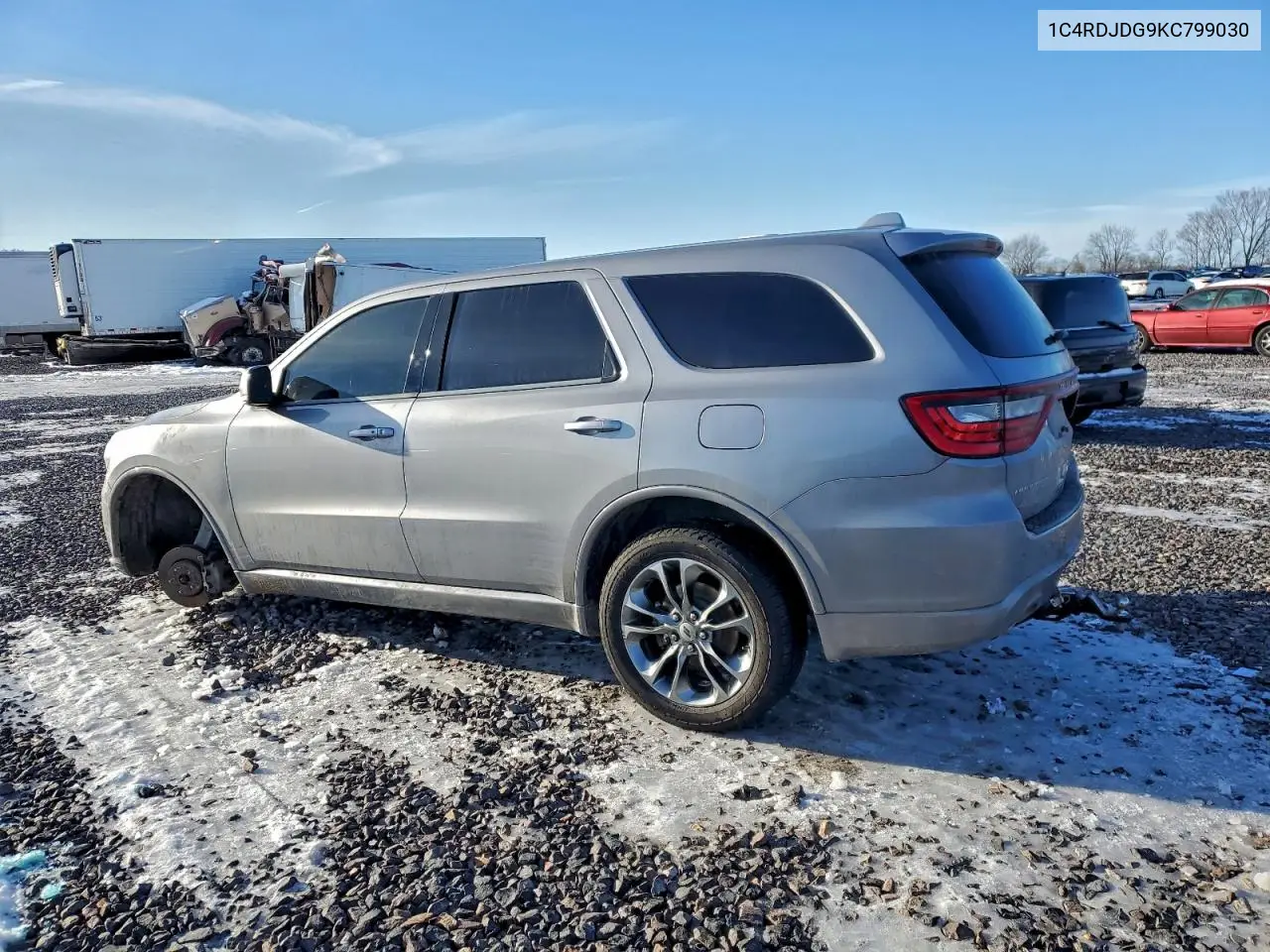 1C4RDJDG9KC799030 2019 Dodge Durango Gt