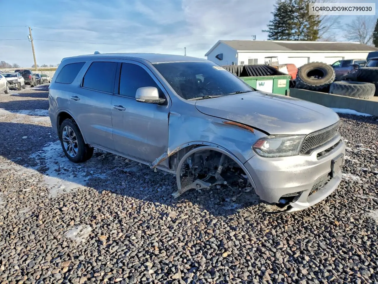 1C4RDJDG9KC799030 2019 Dodge Durango Gt