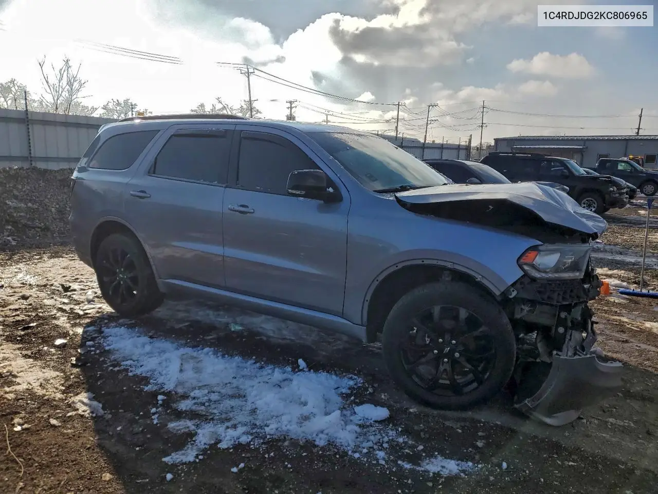 1C4RDJDG2KC806965 2019 Dodge Durango Gt