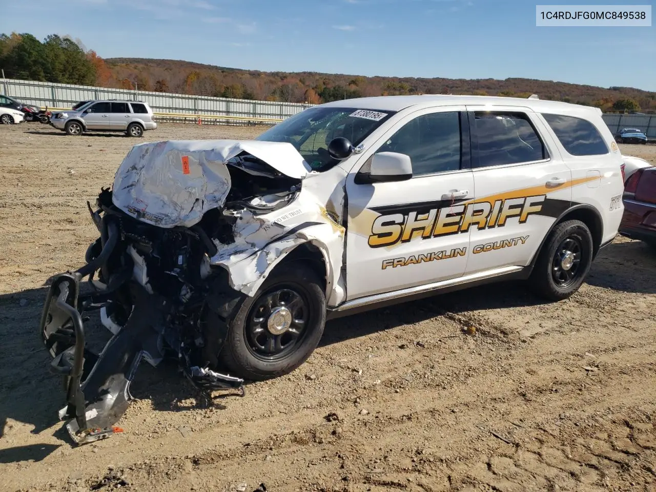 1C4RDJFG0MC849538 2021 Dodge Durango Pursuit