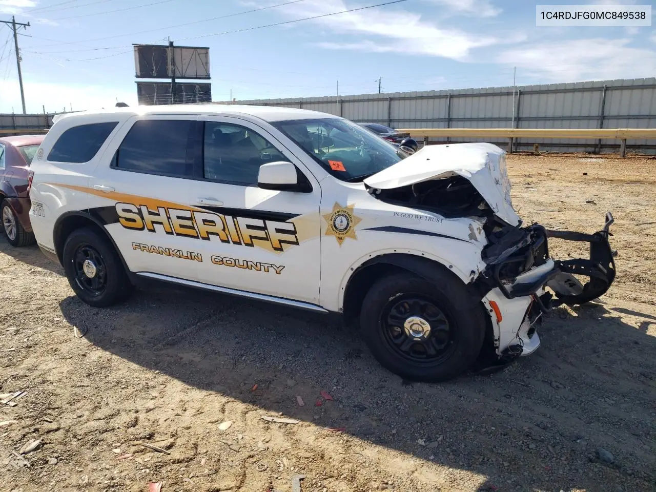 1C4RDJFG0MC849538 2021 Dodge Durango Pursuit