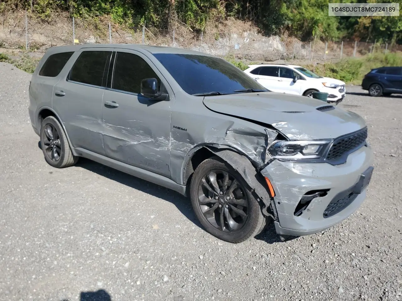 1C4SDJCT8MC724189 2021 Dodge Durango R/T