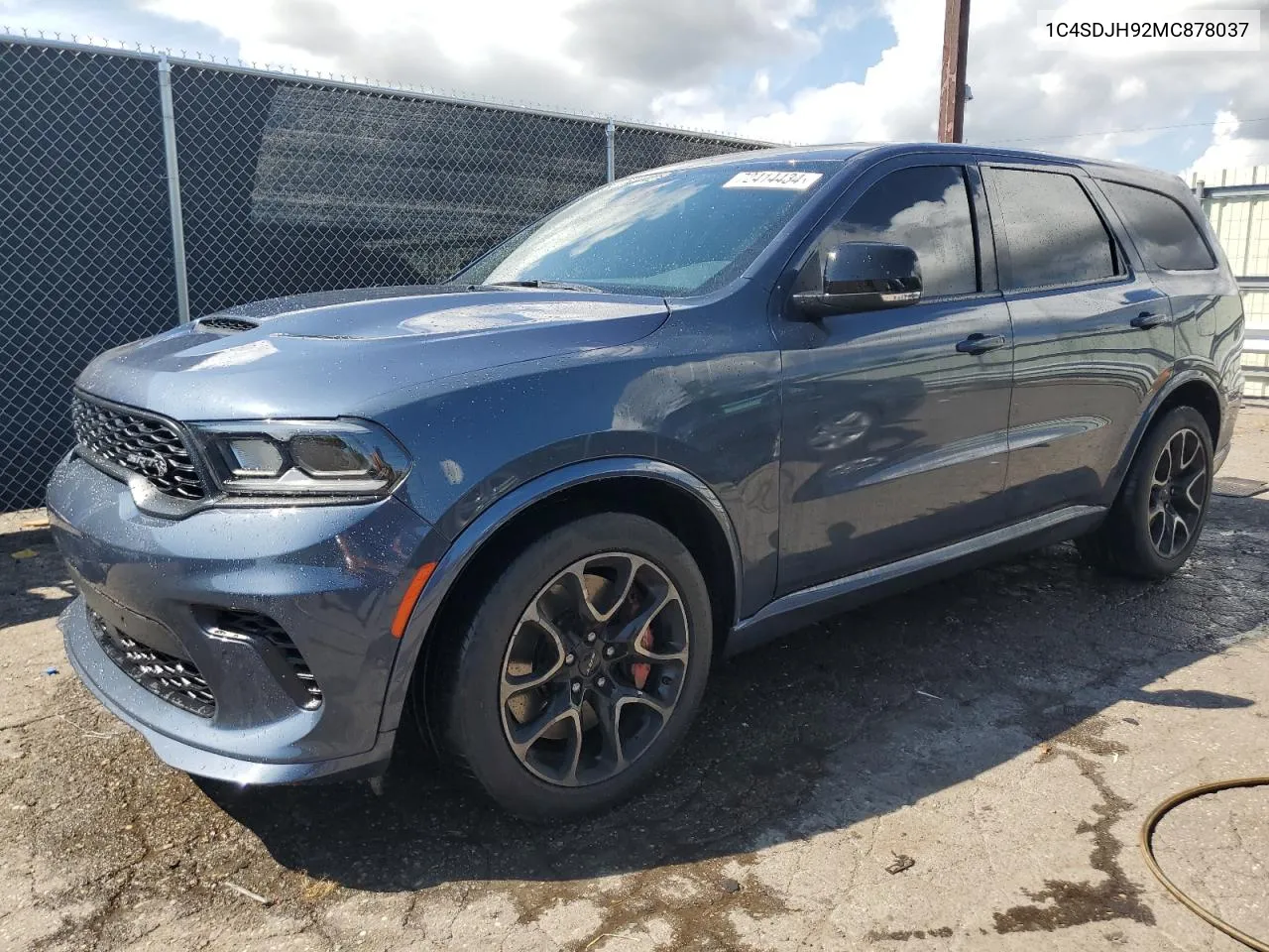 1C4SDJH92MC878037 2021 Dodge Durango Srt Hellcat