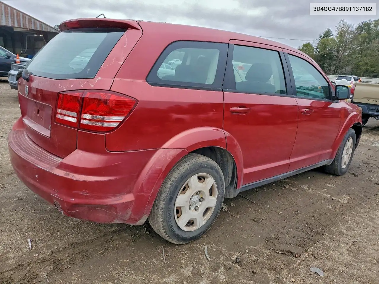 3D4GG47B89T137182 2009 Dodge Journey Se